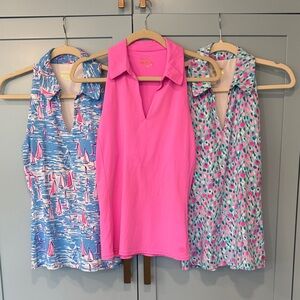 Lilly Pulitzer Luxletic Pink and Patterned Tank Tops